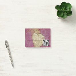 stylish angel of love with qr-code post-it klebezettel