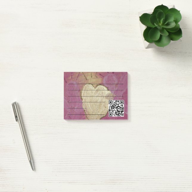 stylish angel of love with qr-code post-it klebezettel (Büro)