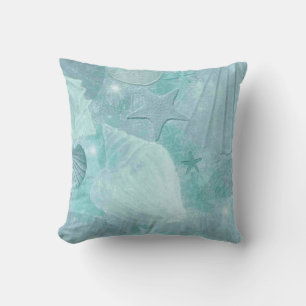 Stylish Aqua Seashell Kissen