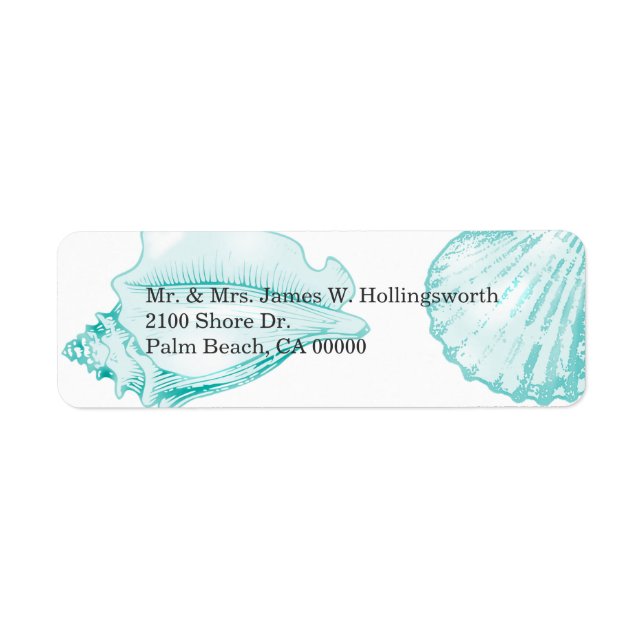 Stylish Aqua Seashells (Vorne)