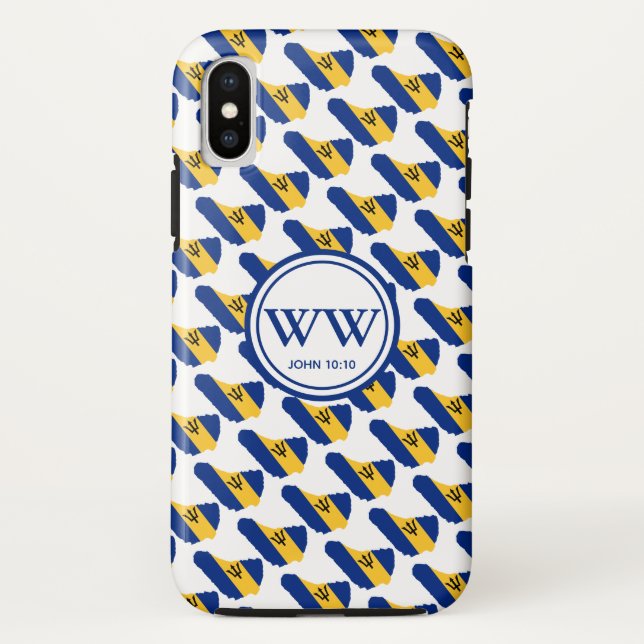 Stylish BARBADOS Monogram Abundant Life John 10:10 Case-Mate iPhone Hülle (Rückseite)