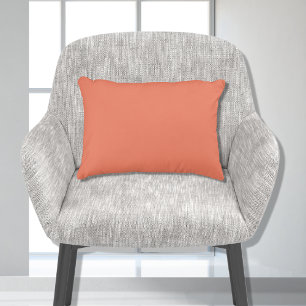 Stylish Basic Coral Orange Solid Color 11x16 Dekokissen