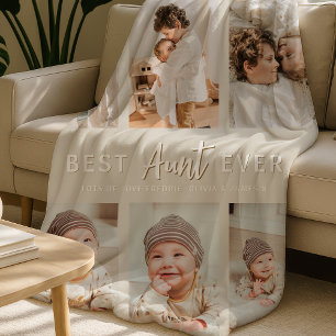 Stylish Beste Tante Ever 6 Foto  Fleecedecke