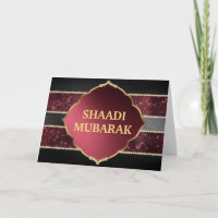 Stylish Black and Red Shaadi Mubarak