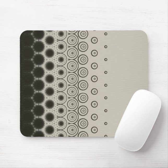 Stylish Black circles on White mouse pad Mousepad (Mit Mouse)