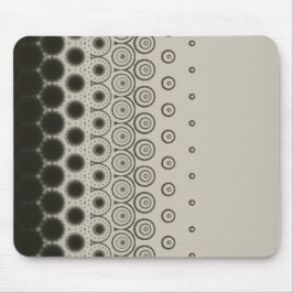 Stylish Black circles on White mouse pad Mousepad