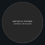 Stylish Black & Grey Simple Plain Professional Runder Aufkleber<br><div class="desc">A stationery can reflect the entire image of your business, or it can turn into a paper with some information on it. But it is a fact that your stationery generally creates your first impression and the first impression is important. With this creative one, all doors can be opened in...</div>