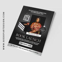 Stylish Black & Silver Author Book Launch Release