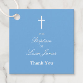 Stylish Blue Baptisk Vielen Dank für Ihre Unterstü Geschenkanhänger