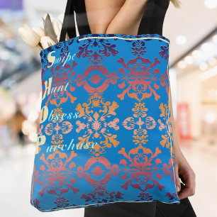 Stylish Blue Damask