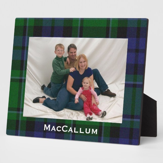 Stylish Blue & Green MacCallum Tartan Kariert Fotoplatte (Seite)