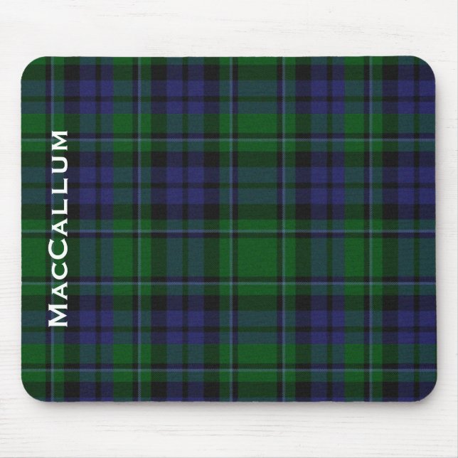 Stylish Blue & Green MacCallum Tartan Kariert Mousepad (Vorne)