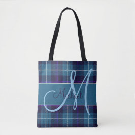 Stylish Blue Kariert Tartan Moderner Personalisier