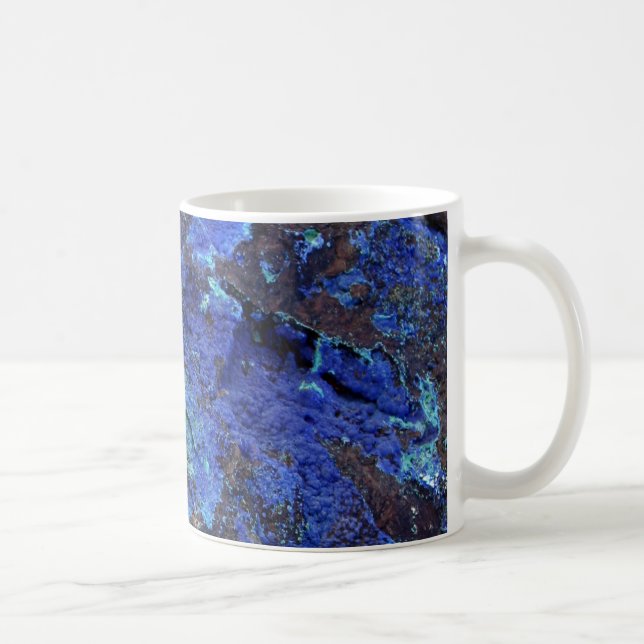 Stylish Blue Marble Stone Kaffeetasse (Rechts)