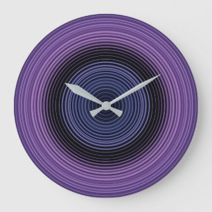 Stylish Blue Pattern Große Wanduhr