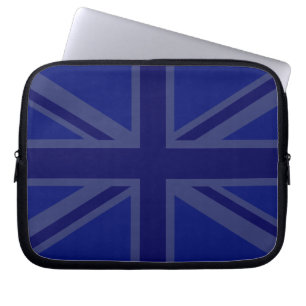 Stylish Blue Union Jack Laptopschutzhülle