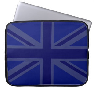 Stylish Blue Union Jack Laptopschutzhülle