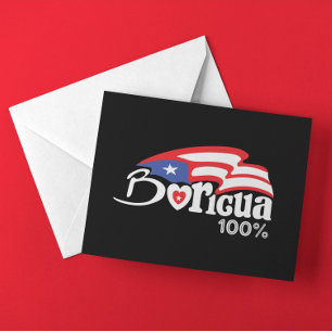 Stylish Boricua 100% Puerto Rico Heritage Flag Postkarte