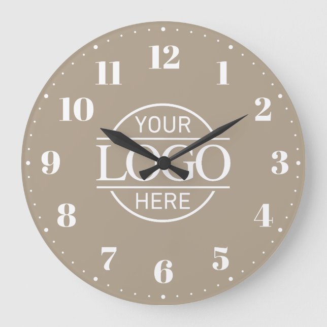 Stylish Branded Company Business Logo Promotional Große Wanduhr (Vorderseite)