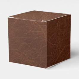 Stylish Brown Leather Texture Event Classic Geschenkschachtel