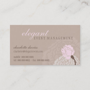 STYLISH BUSINESS CARD Elegante Rose Visitenkarte