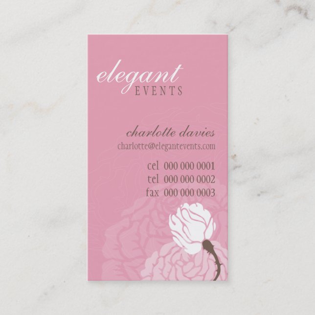 STYLISH BUSINESS CARD Elegante Rose Visitenkarte (Vorderseite)