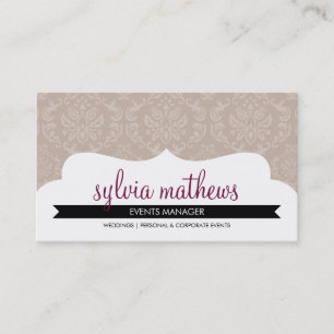 STYLISH BUSINESS CARD eleganter Damaskus-Rahmen La Visitenkarte