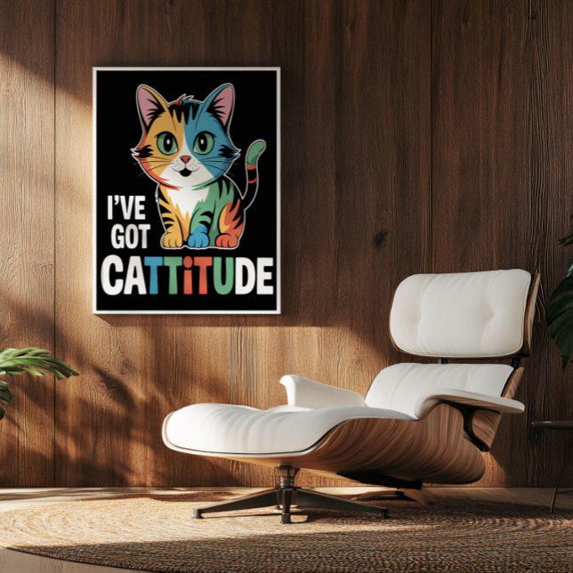 Stylish Cat's Confident Stance Poster (Von Creator hochgeladen)