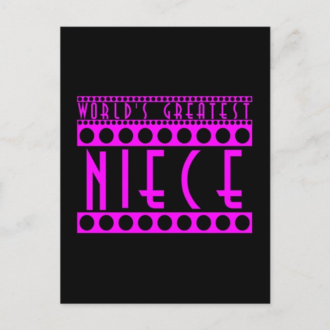 Stylish Chic Nieces : Der größte Nichte der Welt Postkarte (Vorderseite)
