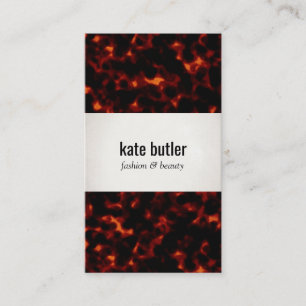 Stylish Chic Schildpatt Schönheit und Mode Visitenkarte
