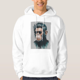 Stylish Chimp - Streetwear White Hoodie
