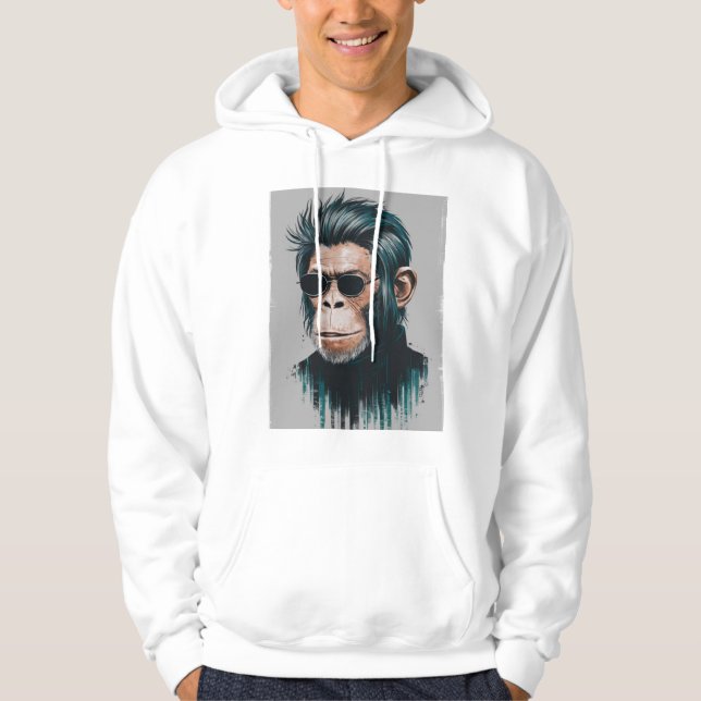 Stylish Chimp - Streetwear White Hoodie (Vorderseite)
