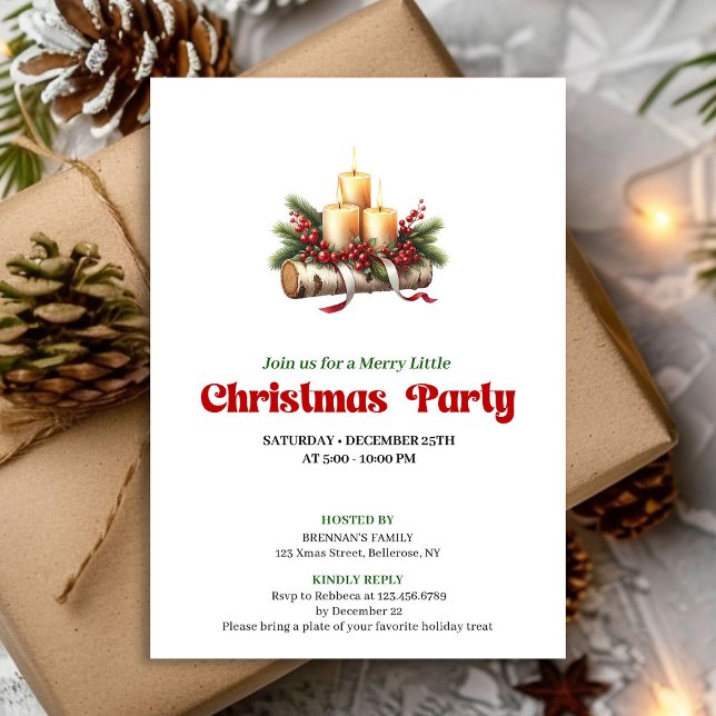 Stylish Christmas Decoration Party Template Einladung (Stylish Christmas Decoration Party Template)