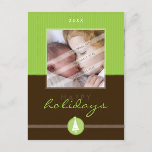 STYLISH CHRISTMAS POSTCARD :: Stripedstitch 6P Feiertagspostkarte