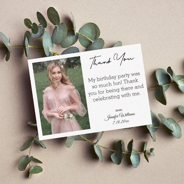 stylish danke Ihnen süß 16 Foto Mitteilungskarte (Von Creator hochgeladen)