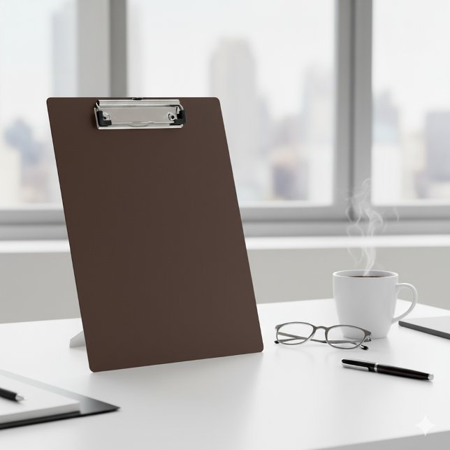 Stylish Dark Brown Leather Finish Writing Klemmbrett (Von Creator hochgeladen)