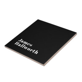 Stylish Editable Retro Modern Name (oder anderer T Fliese