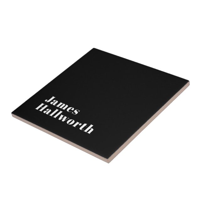 Stylish Editable Retro Modern Name (oder anderer T Fliese (Seite)