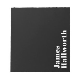 Stylish Editable Retro Modern Name (oder anderer T Notizblock