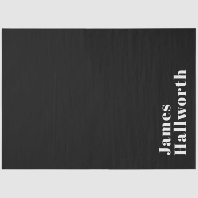 Stylish Editable Retro Modern Name (oder anderer T Seidenpapier (Vorderseite)