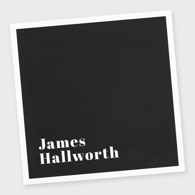 Stylish Editable Retro Modern Name (oder anderer T Serviette (Von Creator hochgeladen)