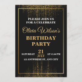 Stylish & Elegant Birthday Party Invitation Einladung