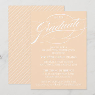 STYLISH ELEGANT SCRIPT GRADUATE PARTY EINLADUNG