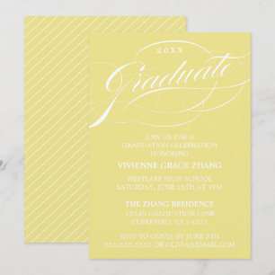STYLISH ELEGANT SCRIPT GRADUATE PARTY EINLADUNG