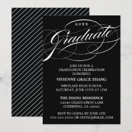 STYLISH ELEGANT SCRIPT GRADUATE PARTY EINLADUNG