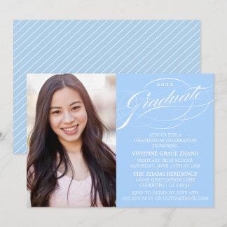 STYLISH ELEGANT SCRIPT GRADUATE PARTY EINLADUNG