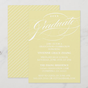 STYLISH ELEGANT SCRIPT GRADUATE PARTY EINLADUNG