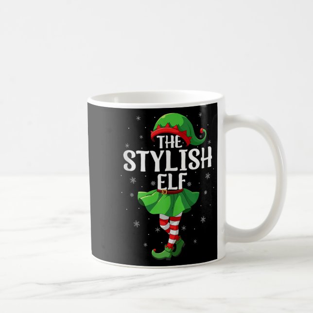 Stylish Elf Christmas Girls Women Elf Squad Xmas F Kaffeetasse (Rechts)