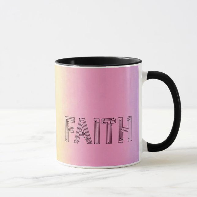 Stylish faith typography coffee mug tasse (Rechts)