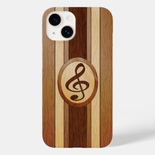 Stylish Falsch Wood Treble Clef Inlay Case-Mate iPhone Hülle